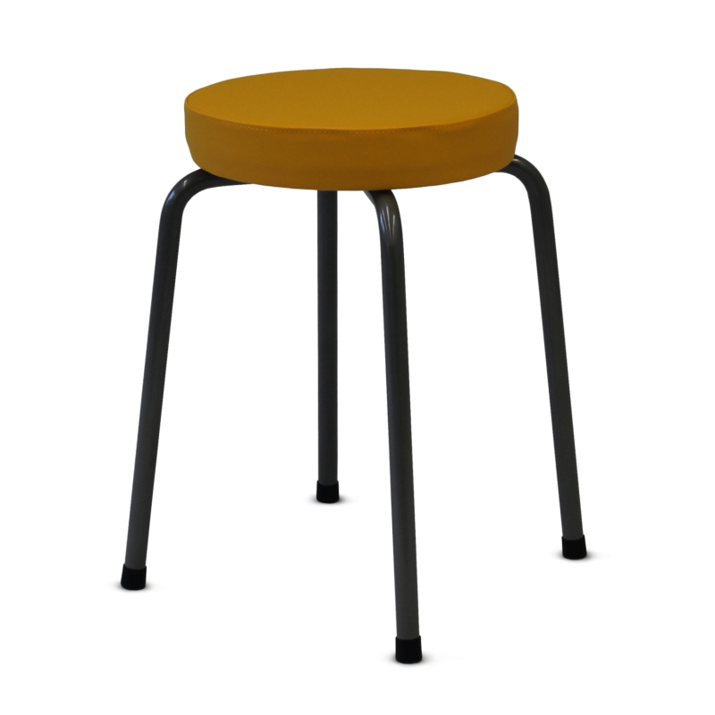 Gymnastikhocker rund mit Polstersitzfläche, Höhe 47 cm, Ø Sitzfläche 33 cm, Skai-Kunstlederbezug