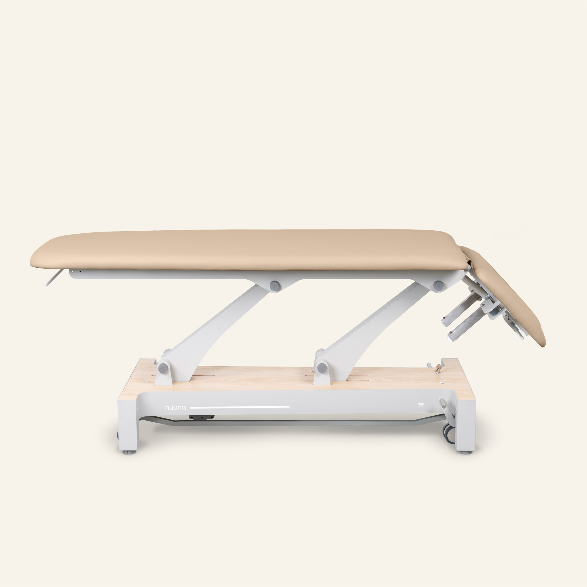 Naggura Nuuna 4 Starter Massage - elektrische 4-Teile-Liege, Rädergestell, Handschalter, 3 Polsterfarben wählbar