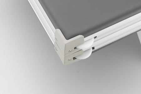 Aluminium Koffer-Massagebank Carry One, OHNE Kopfteil, 2-beinig, Länge 1,70 m und Breite 65 cm - TUNDRA - anthrazit