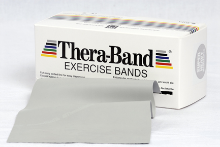 Thera-Band® Standardpackung 5,5 m x 13,8 cm, silber = super stark
