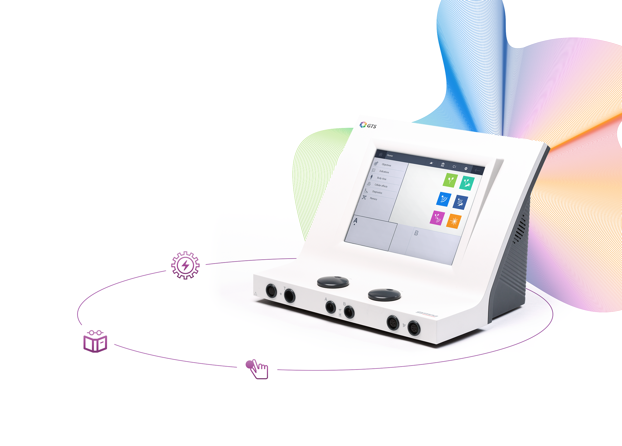 Gymna Combi 400 - Kombinationsgerät mit Elektro- und Ultraschallfunktion, Lasertherapie (optional) inkl. Standardzubehör