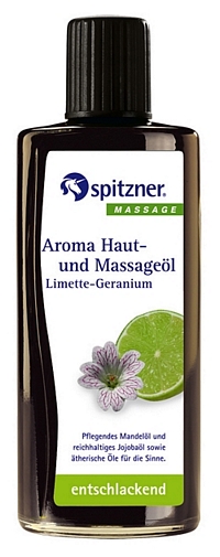 Spitzner® Aroma Haut- und Massageöl, Limette-Geranium, 190-ml