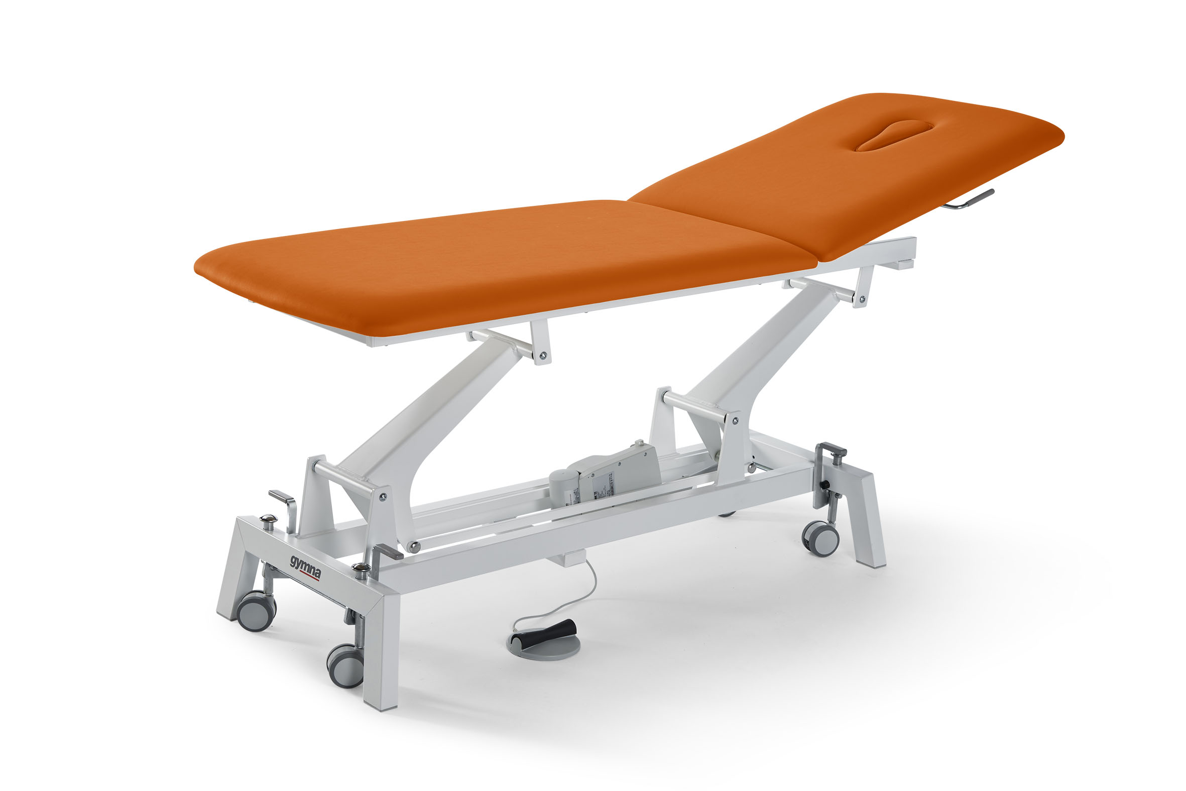 Behandlungsliege Gymna G2 Duo MED, elektrische Höhenverstellung über Fuß- oder Handschalter, inkl. Radsatz & Sperrbox - Artikel wurde ab dem 01. April durch Gymna.GO ersetzt!