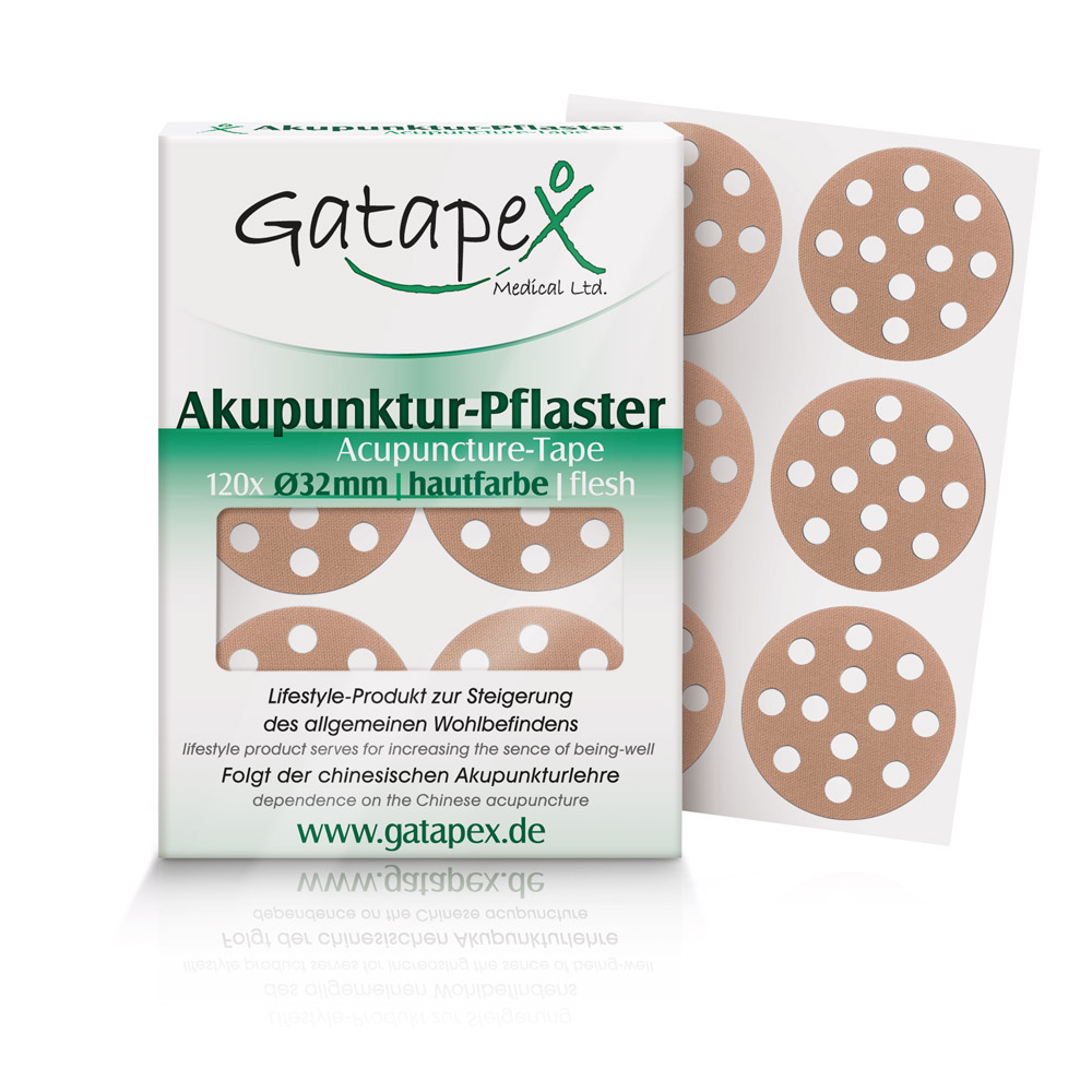 Gatapex Akupunktur-Pflaster rund (Größe M) Ø 3,2 cm (PE = 120 St.), hautfarben