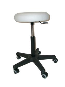 Polsterhocker, Sitzfläche rund, Kunststofffußkreuz, Höhe wahlweise, fahrbar mit Rollen
