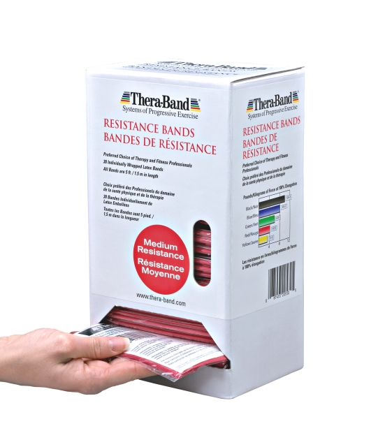Thera-Band® Dispenser, 30 x 1,50 m Zuschnitte, rot