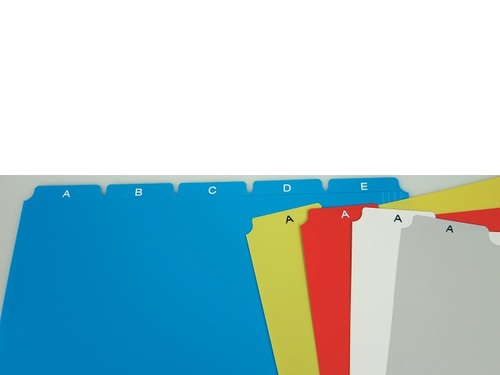 Register A-Z aus Kunststoff DIN A5 (Inhalt 25 Stück)