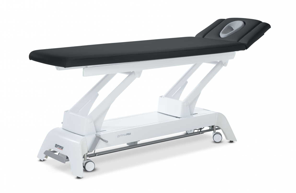 Behandlungsliege Gymna.PRO - D4 mit i-control, 3-tlg. Kopfteil & Ergomax - Burgundy