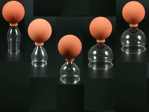 Schröpfglas-Set mit Olive und Ball, 10-teilig