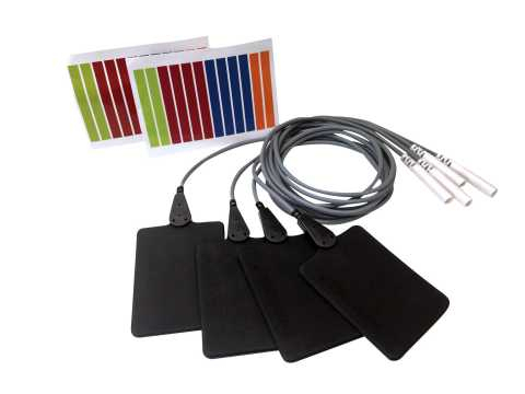 4-er Set Plattenelektroden EF 50 / 8,5 x 6 cm universal mit Farbcodierung