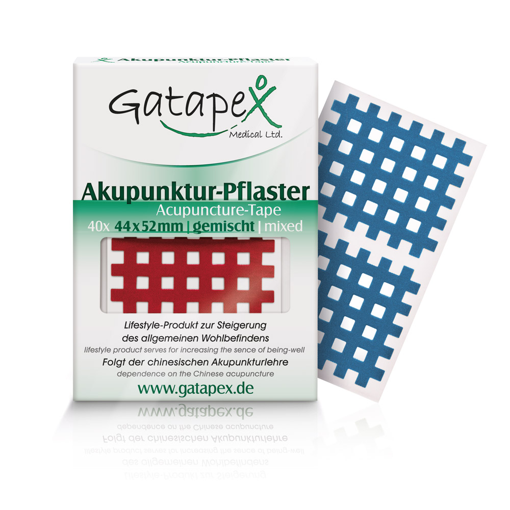 Gatapex Akupunktur-Pflaster groß, Maße 4,4 x 5,2 cm, (PE = 40 St.) in 4 verschiedenen Farben
