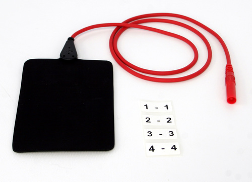 Plattenelektrode EF 100 / 12 x 9 cm, Kabel und Stecker rot - Artikel NICHT mehr lieferbar