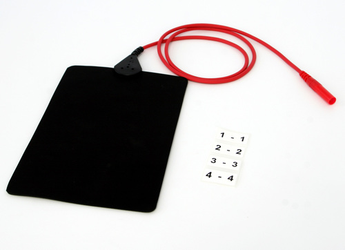 Plattenelektrode EF 200 / 17,5 x 11 cm, Kabel und Stecker rot - Artikel NICHT mehr lieferbar