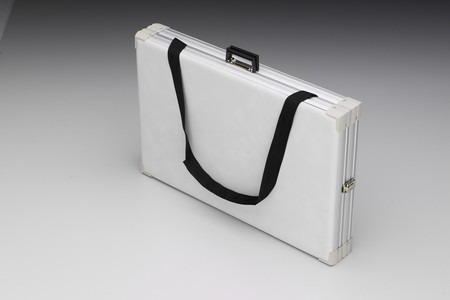 Aluminium Koffer-Massagebank Carry One, OHNE Kopfteil, 2-beinig, Länge 1,70 m und Breite 65 cm - TUNDRA - anthrazit