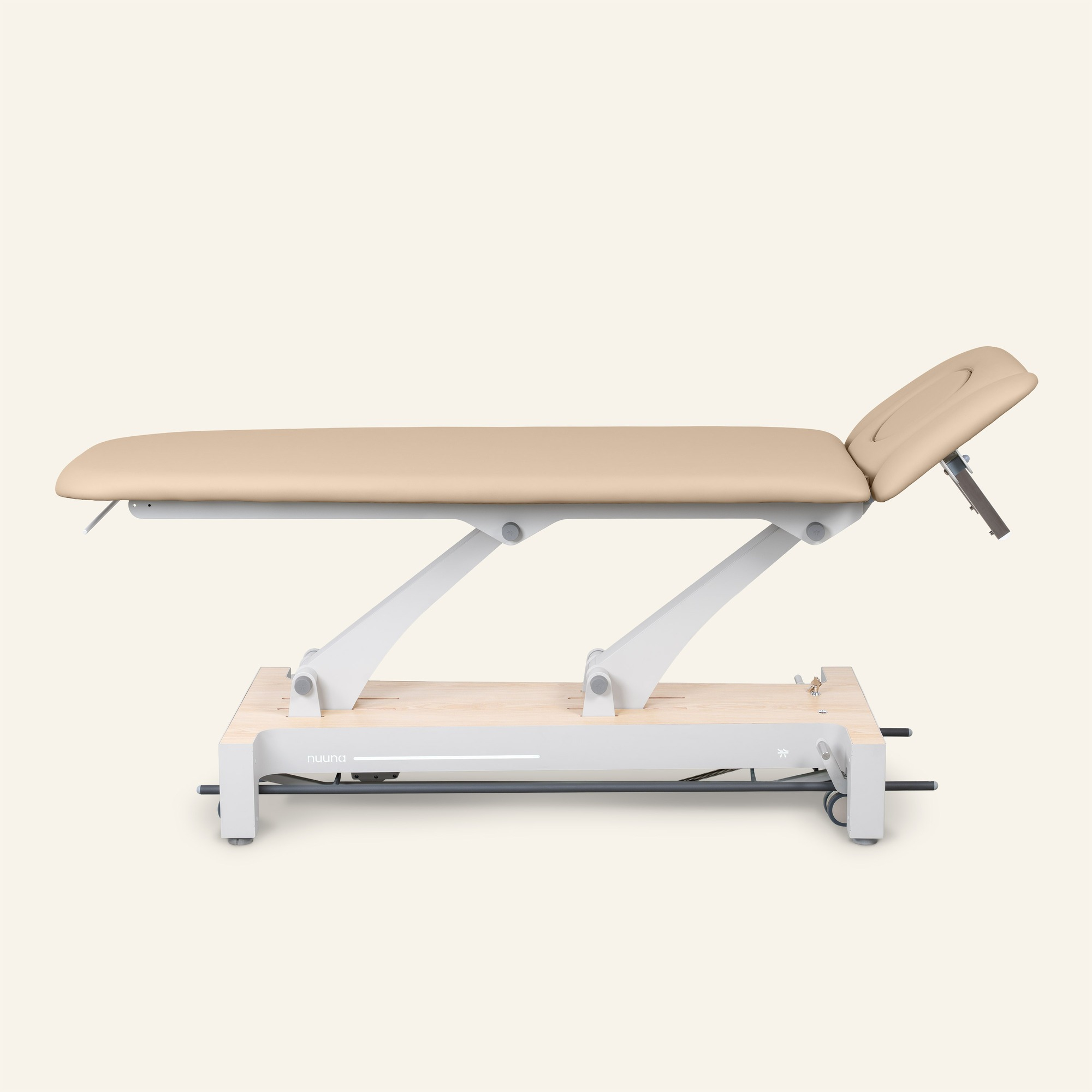Naggura Nuuna 4 Physio Pro - elektrische 4-Teile-Liege, Rädergestell, Rundumbügel, 2 Polsterfarben wählbar