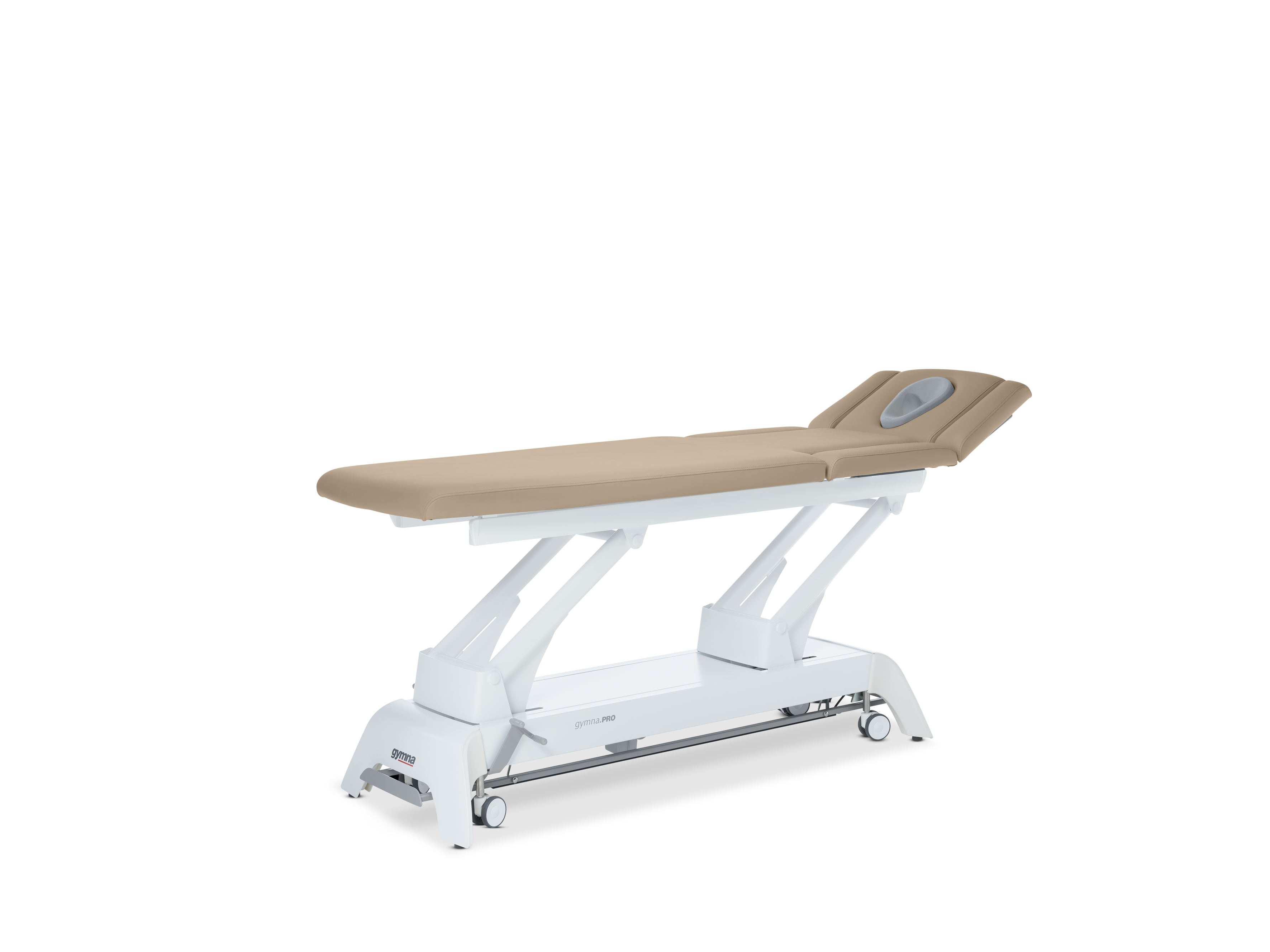 Behandlungsliege Gymna.PRO - D6 mit i-control, 3-tlg. Kopfteil, Seitenpolster & Ergomax - Burgundy