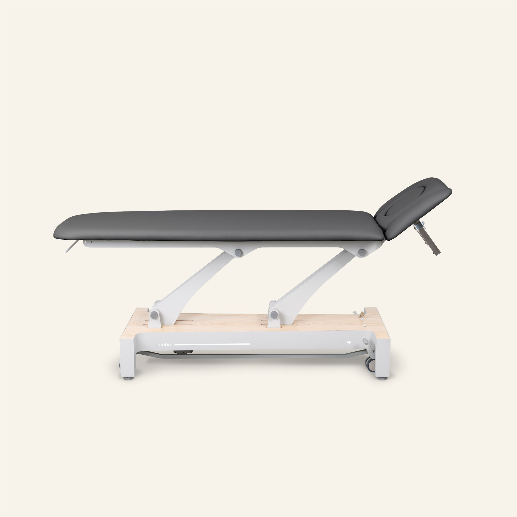 Naggura Nuuna 4 Starter Massage - elektrische 4-Teile-Liege, Rädergestell, Handschalter, 3 Polsterfarben wählbar