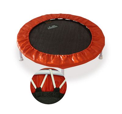 Heimtrampolin Trimilin-Junior Ø 87 cm, Sprungmatte schwarz, Randbezug rot