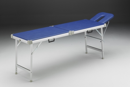 Aluminium Koffer-Massagebank Carry One, MIT Kopfteil, 2-beinig, Länge 2,10 m und Breite 65 cm