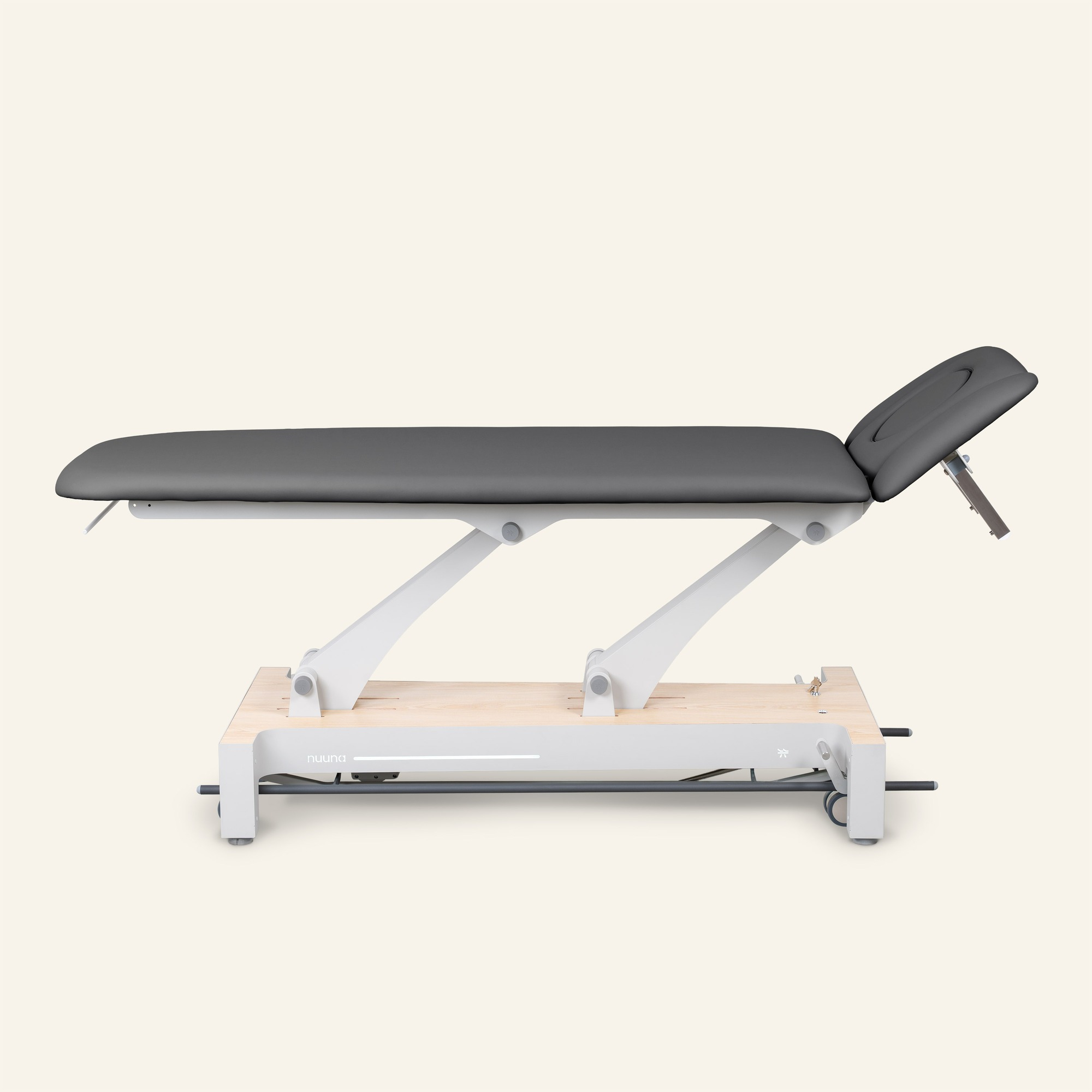 Naggura Nuuna 4 Physio Pro - elektrische 4-Teile-Liege, Rädergestell, Rundumbügel, 2 Polsterfarben wählbar