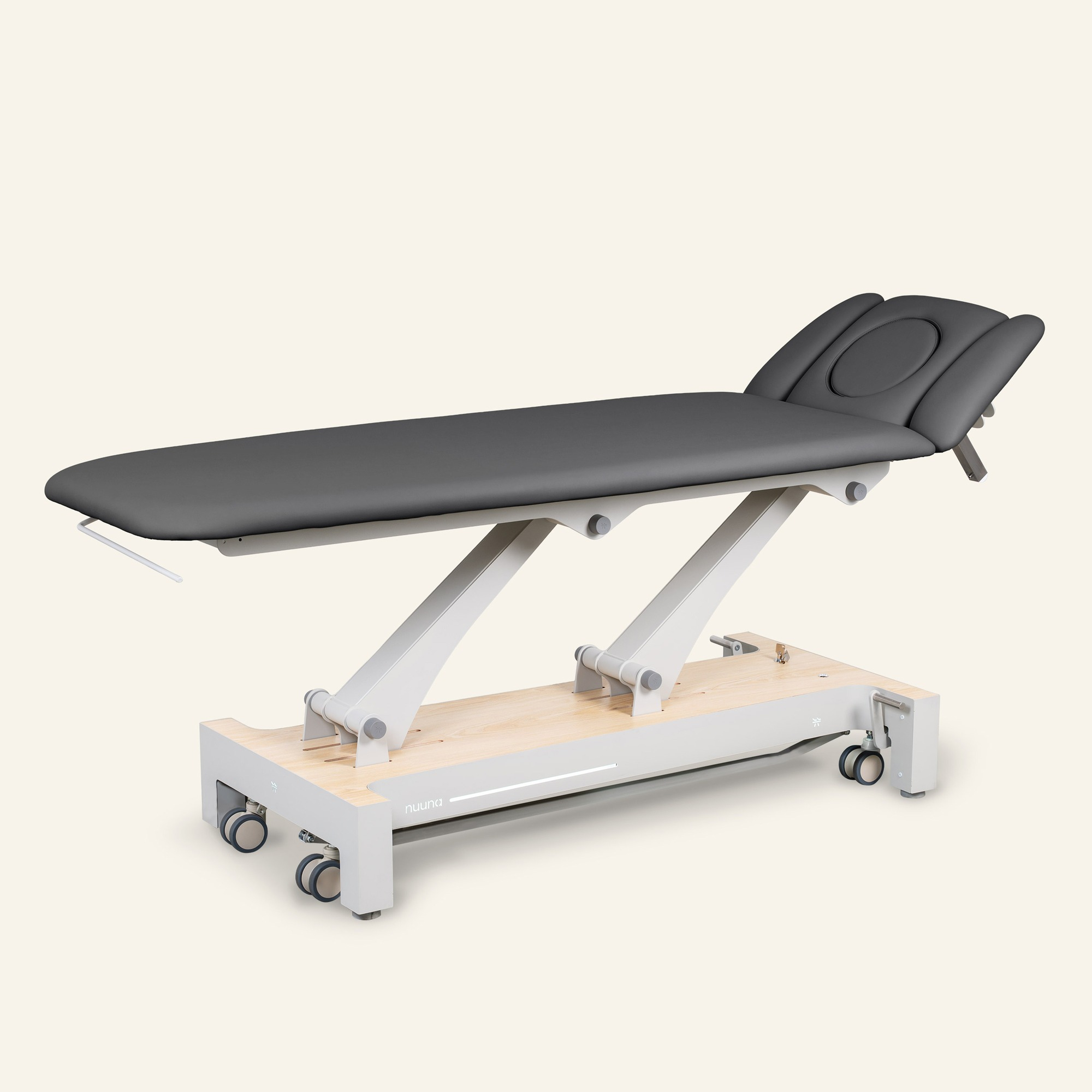 Naggura Nuuna 4 Starter Massage - elektrische 4-Teile-Liege, Rädergestell, Handschalter, 3 Polsterfarben wählbar