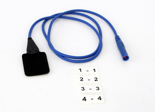 Plattenelektrode EF 10 / 3,5 x 3 cm, Kabel und Stecker blau - Artikel NICHT mehr lieferbar