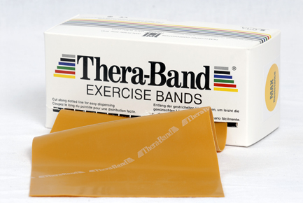 Thera-Band® Standardpackung 5,5 m x 13,8 cm, gold = max. stark