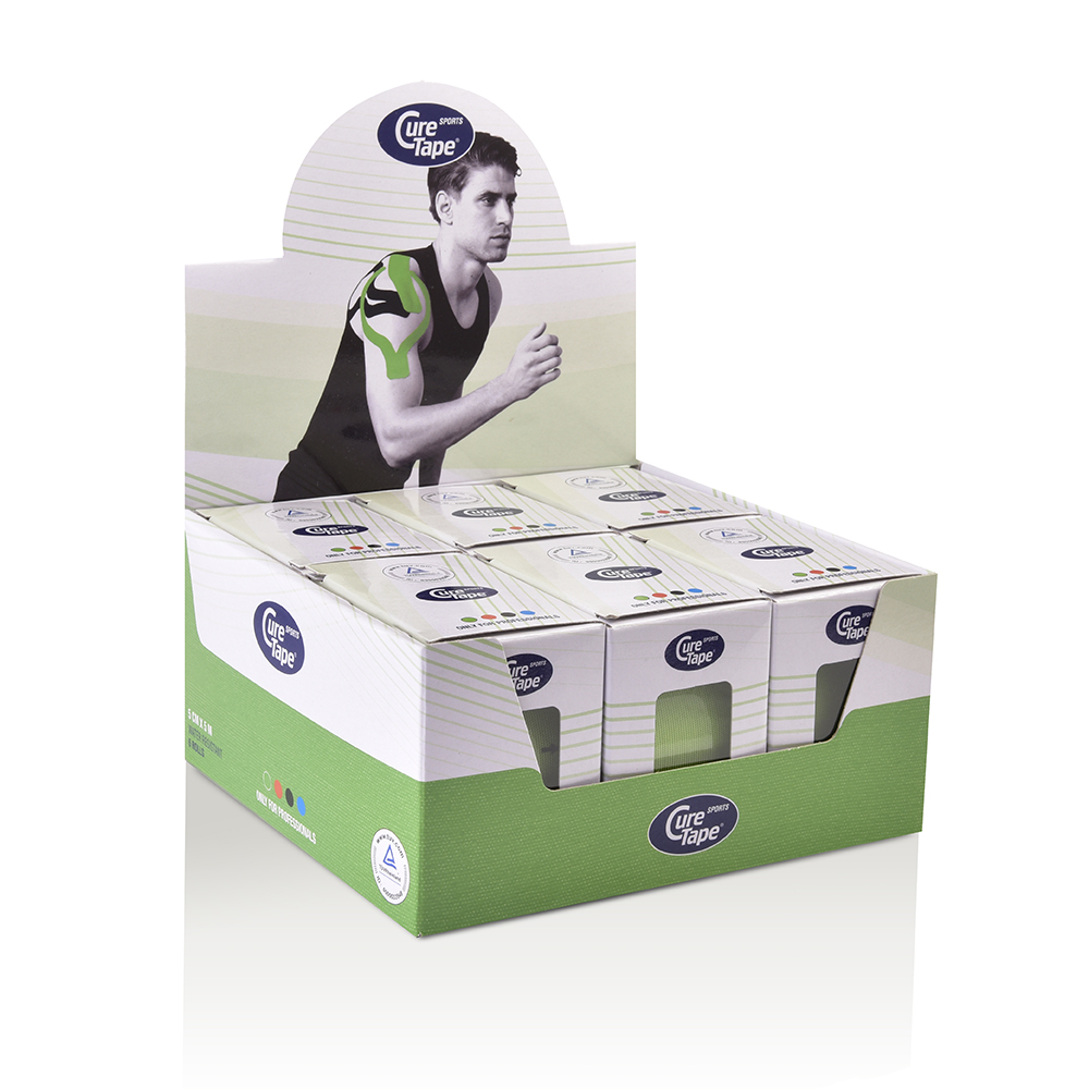 Cure Tape® Sports Kinesiology Tape, elastisch 5,0 cm x 5 m in 5 verschiedenen Farben