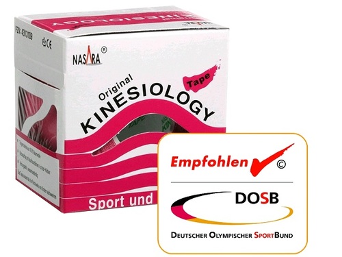 Nasara Kinesiologie Tape, 5 m x 5 cm, pink