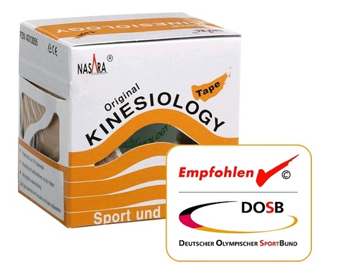 Nasara Kinesiologie Tape, 5 m x 5 cm, beige