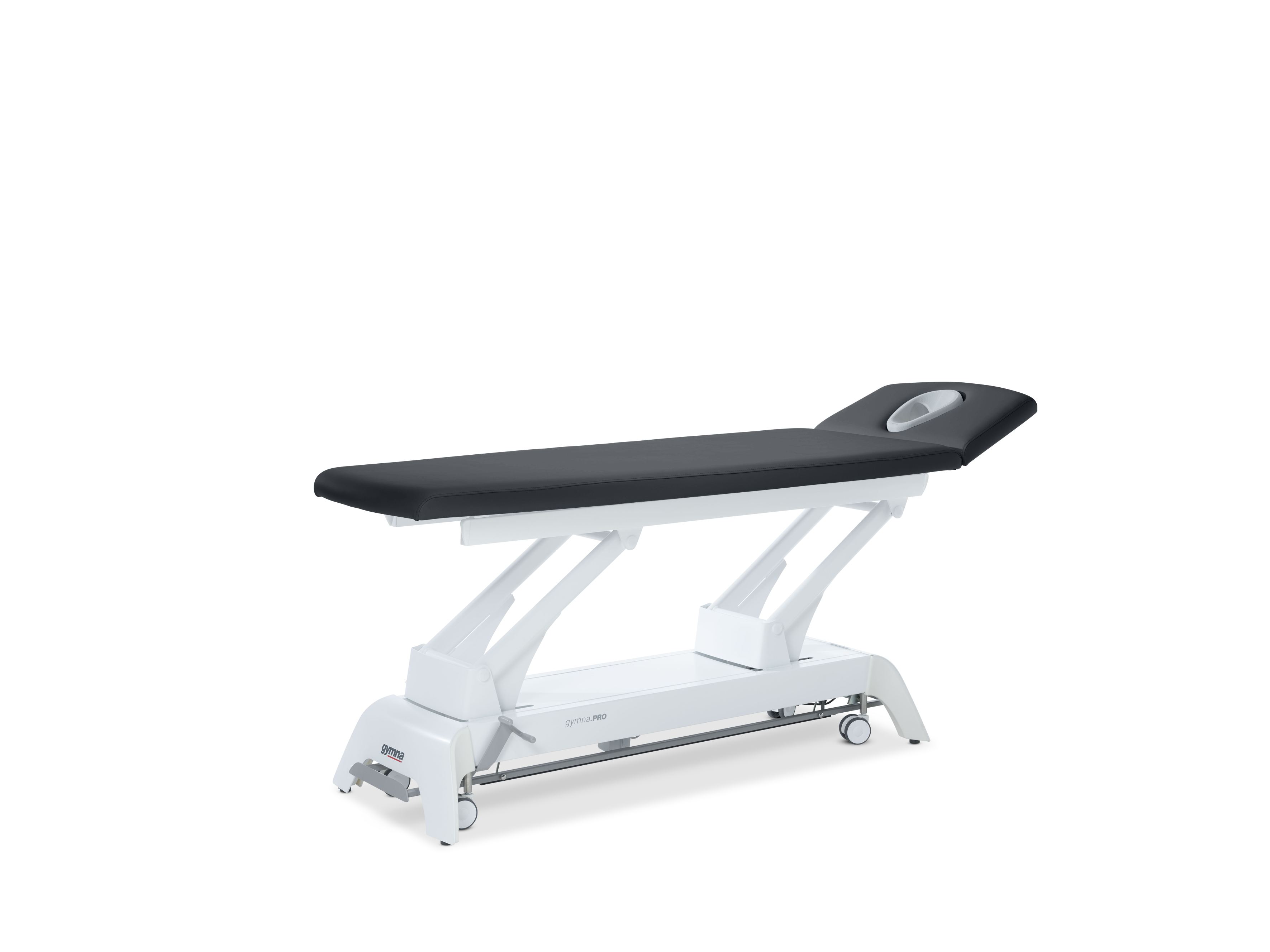 Behandlungsliege Gymna.PRO - D2 mit i-control inkl. Radsatz & Gesichtsöffnung mit Ergomax - Burgundy