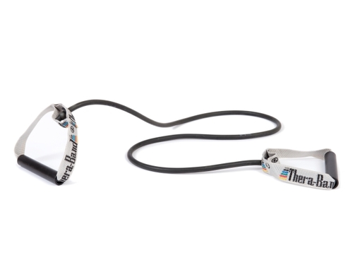 Thera-Band® Bodytrainer Tubing mit Griffen 1,4 m, schwarz - mit Schaumstoffgriffen
