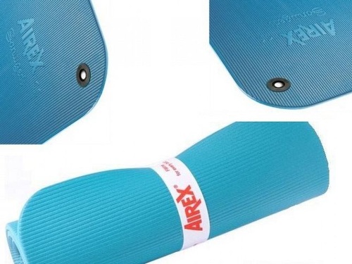 AIREX Gymnastikmatte Fitline 140 mit Ösen, ca. 140 x 58 x 1,0 cm, wasserblau