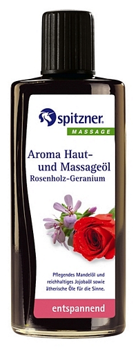 Spitzner® Aroma Haut- und Massageöl, Rosenholz-Geranium, 190-ml