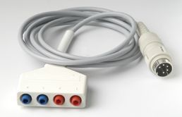 Patientenkabel (106) für die Gerätegruppe: Physiodyn-Duo, Physiomed-12VAC, Physiomed-22port + VAC, Physiomed-32VAC, Physiomed-52port + VAC sowie Ionoson