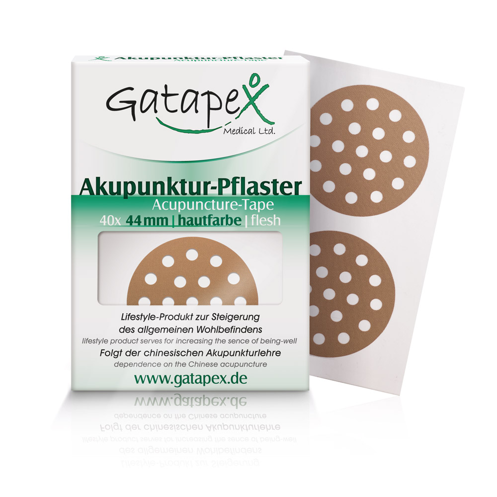 Gatapex Akupunktur-Pflaster rund (Größe L) Ø 4,4 cm (PE = 40 St.), hautfarben