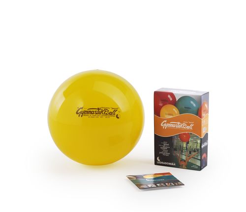 Pezzi-Ball Ø 42 cm, gelb, im Deko-Karton mit Übungsanleitung