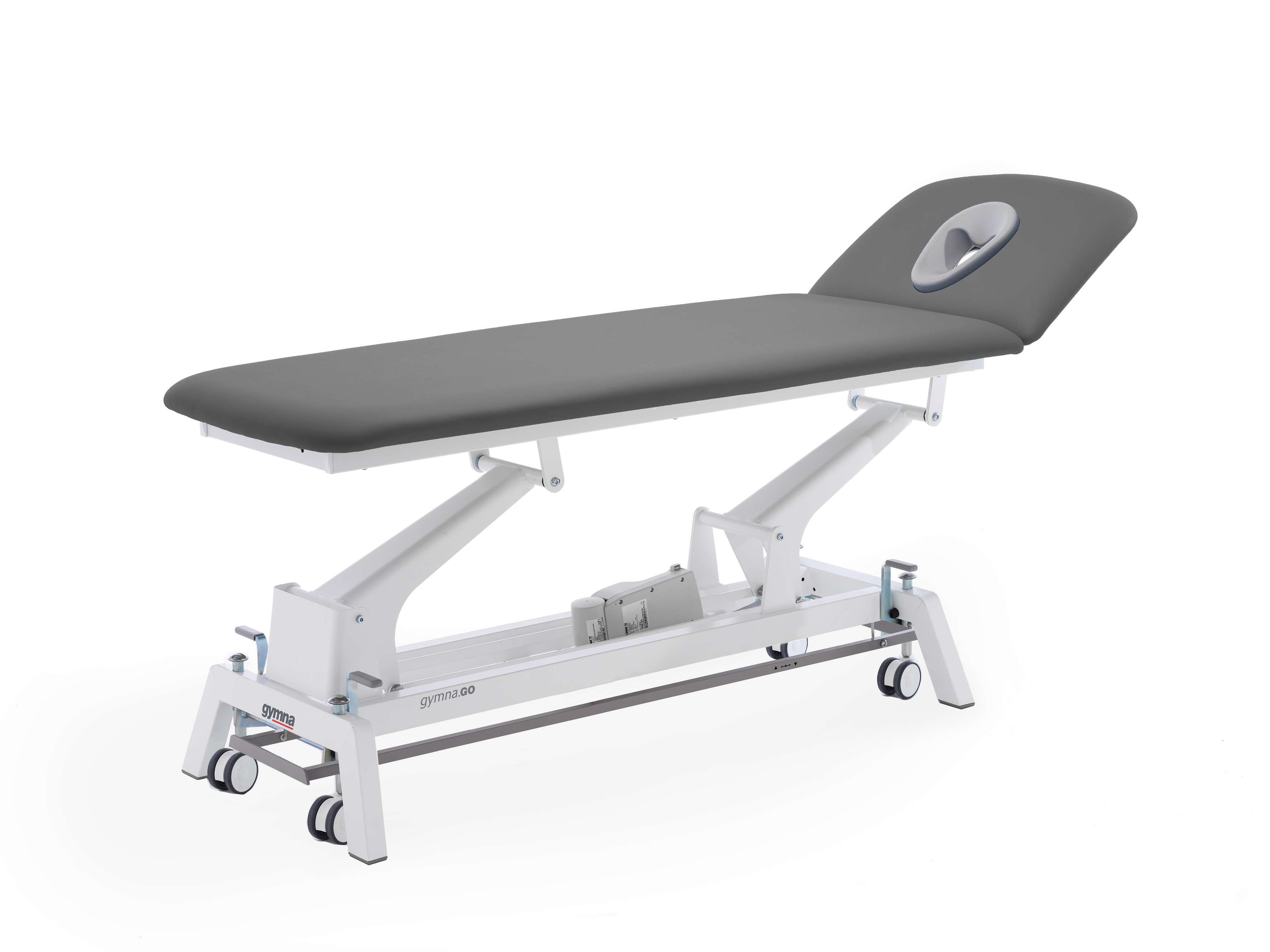 Behandlungsliege Gymna.GO - D2, elektrische Höhenverstellung über i-control - Graphit