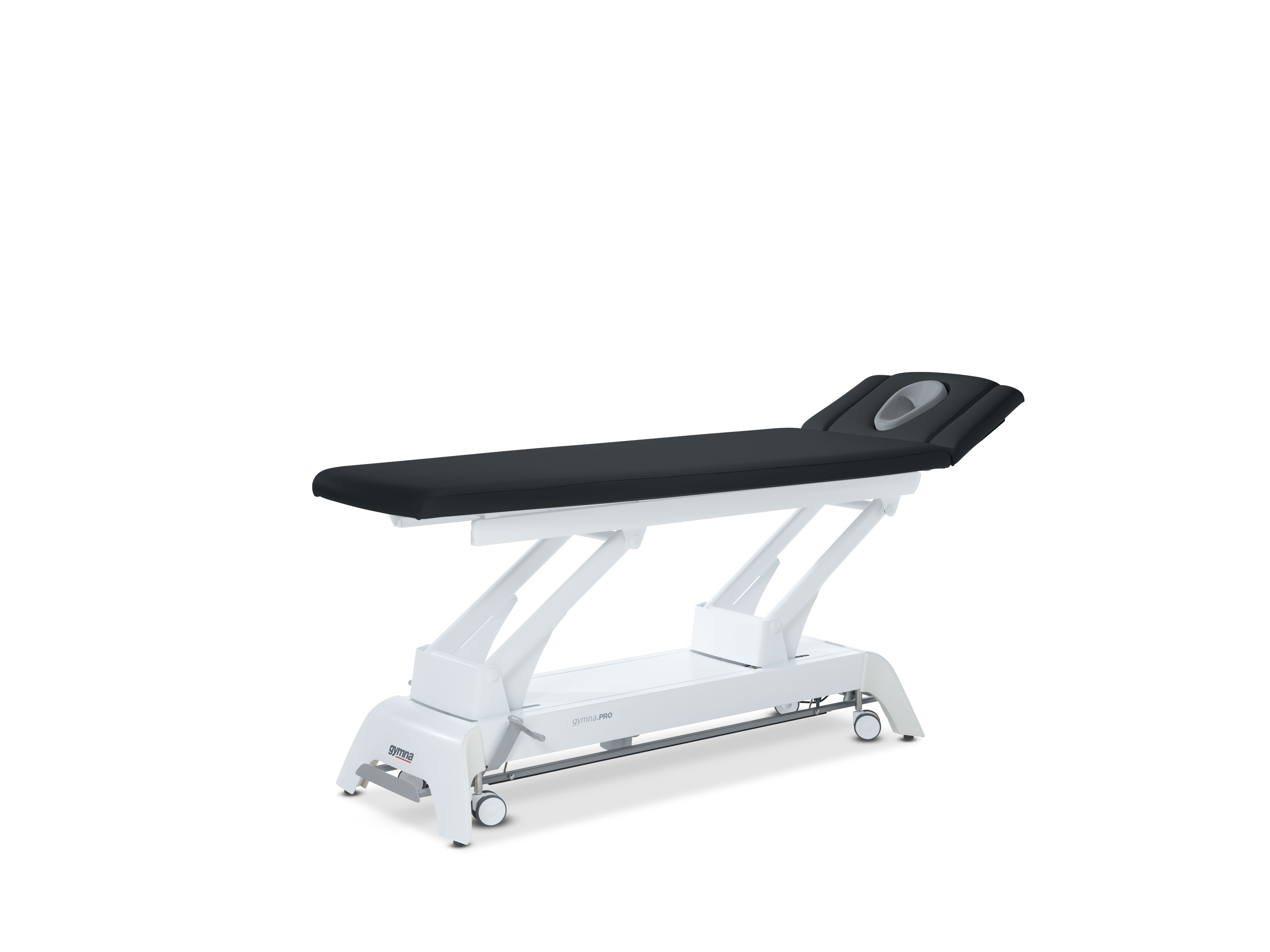 Behandlungsliege Gymna.PRO - D4 mit i-control, 3-tlg. Kopfteil & Ergomax - Burgundy