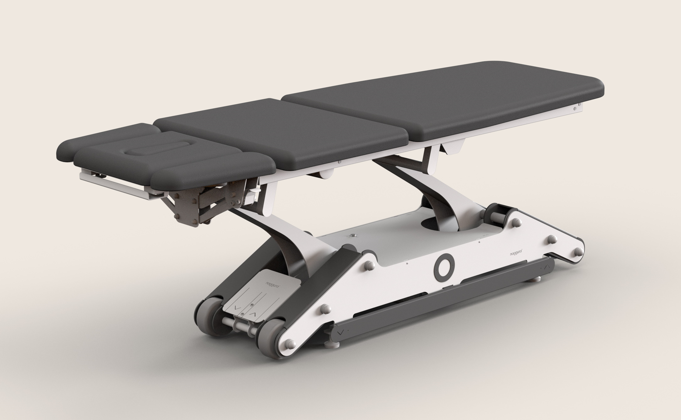 Naggura N'GO 5, Behandlungsliege 3-tlg., elektrische Höhenverstellung über Rundumschaltung sowie 3-tlg. Kopfteil und anstellbarem Fussteil - Artikel NICHT mehr verfügbar!