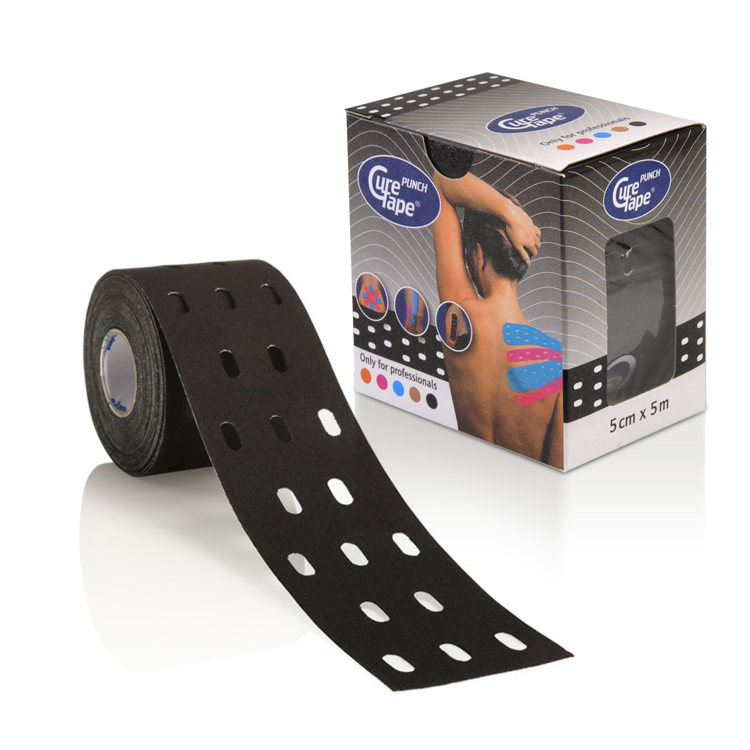 Cure Tape® Punch, elastisch,  5,0 cm x 5,0 m, schwarz