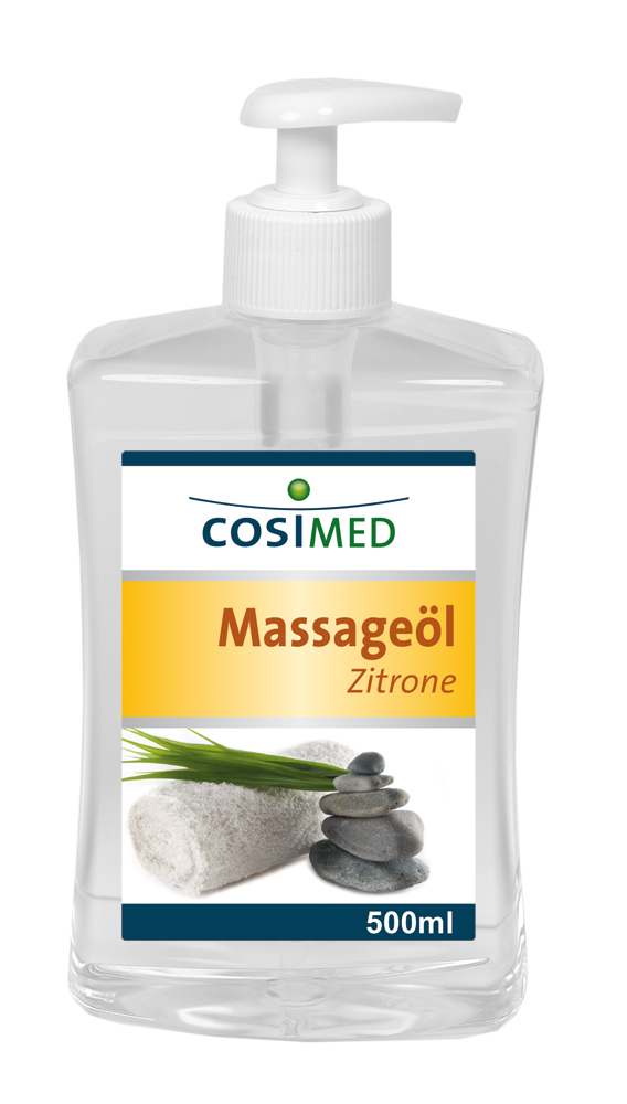 cosiMed Massageöl Zitrone, 500-ml mit Dosierpumpe