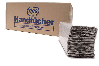 Papierhandtücher KreppPlus, 25 x 33 cm, 3.120 Stück, 1-lagig, hellgrau - Artikel NICHT mehr lieferbar!