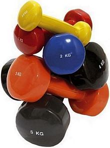 Faust-Hantel Gusseisen (Kunststoffüberzug), 5,0-kg, orange