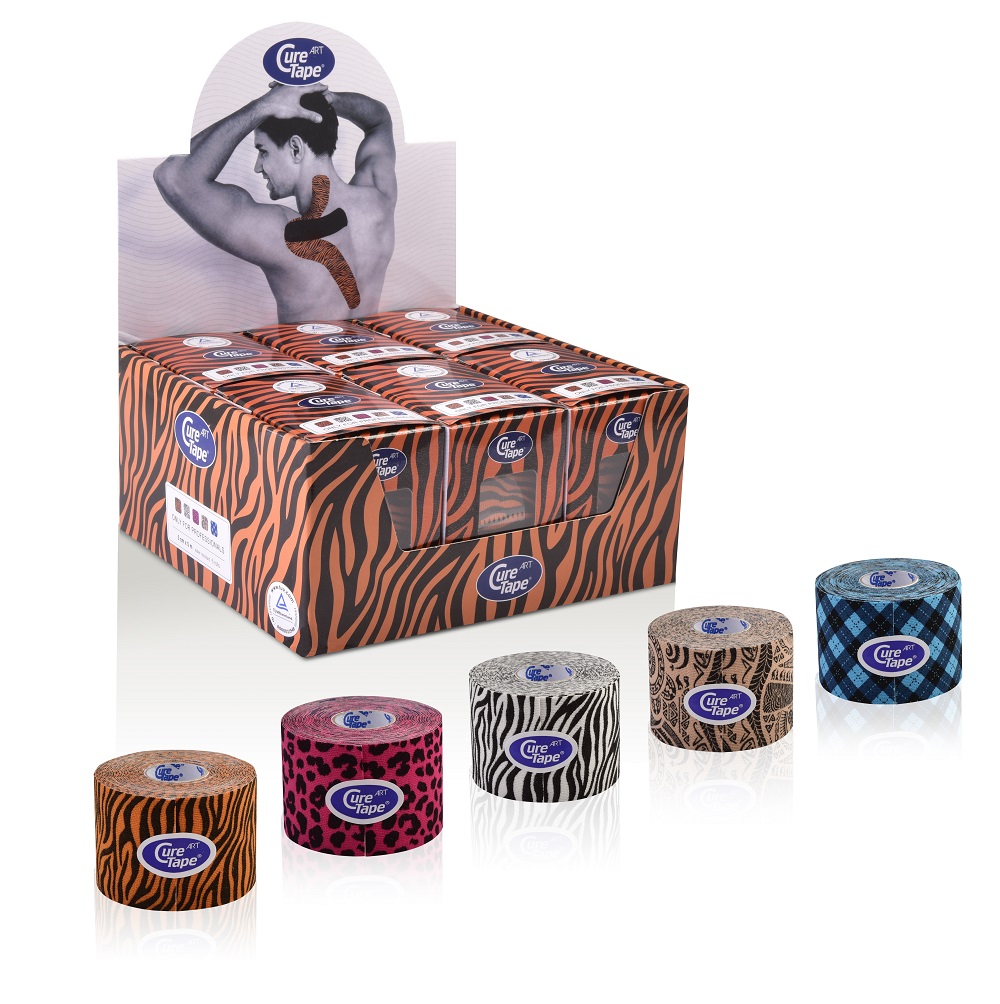 Cure Tape® Art Kinesiology Tape, elastisch 5,0 cm x 5 m in 6 verschiedenen Motiven