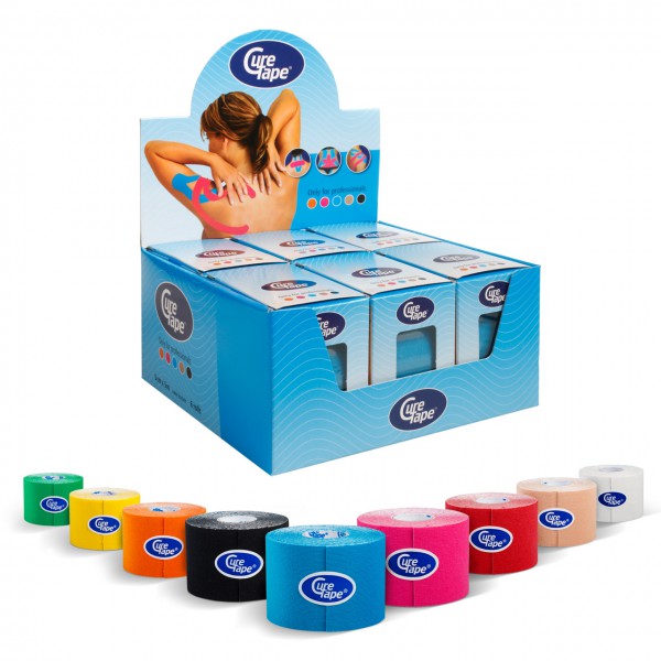 Cure Tape® Kinesiology Tape, elastisch 5,0 cm x 5 m in 9 verschiedenen Farben