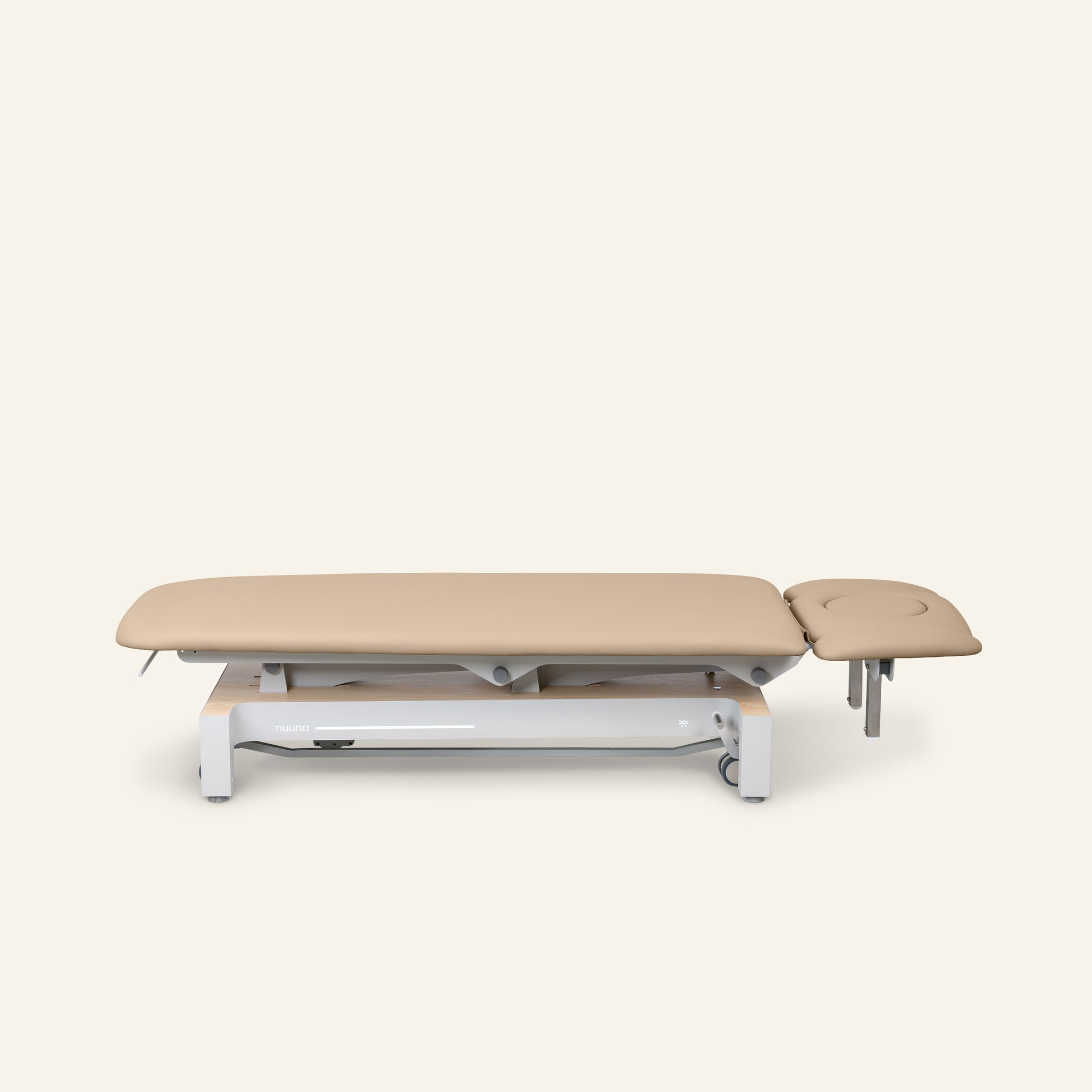 Naggura Nuuna 4 Starter Massage - elektrische 4-Teile-Liege, Rädergestell, Handschalter, 3 Polsterfarben wählbar