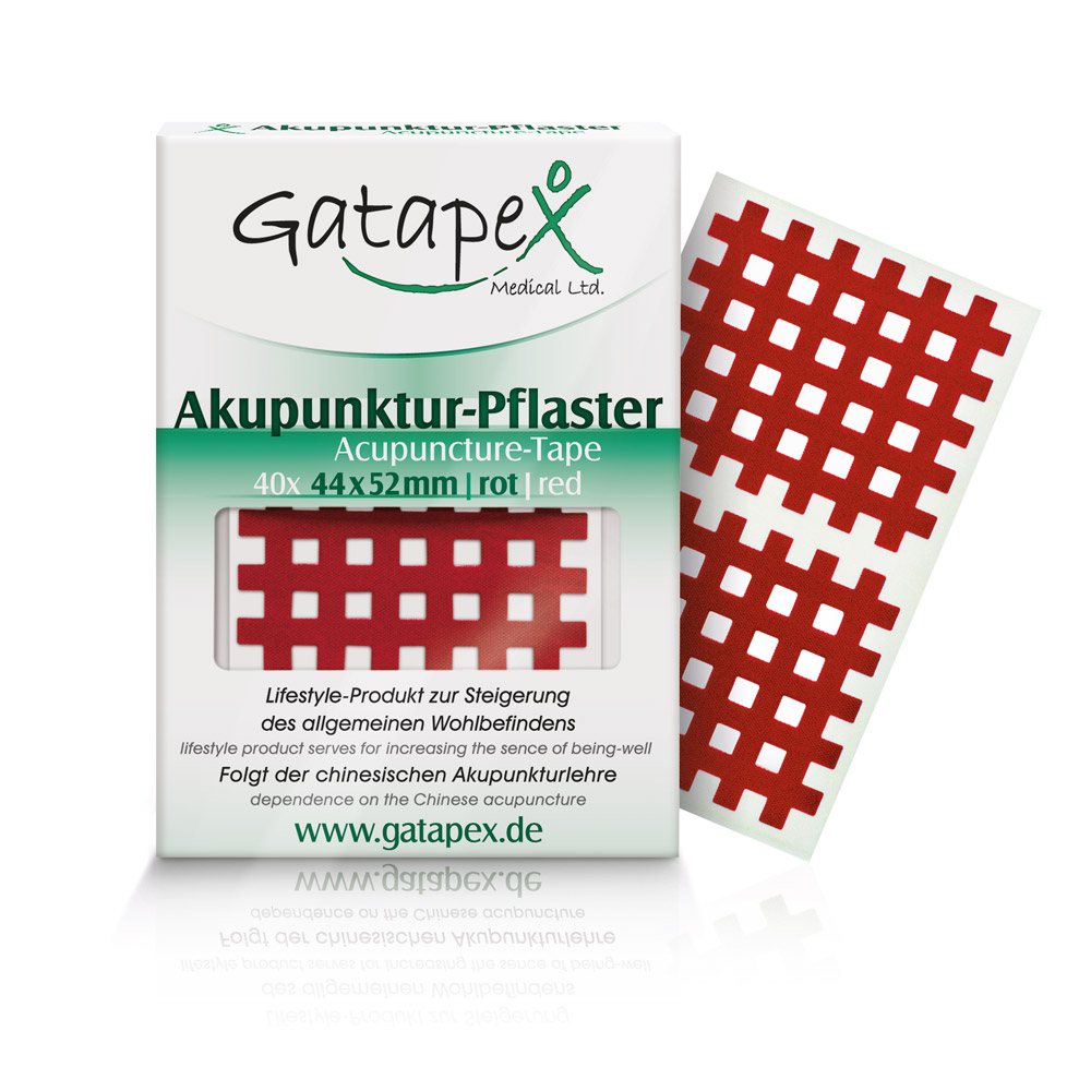 Gatapex Akupunktur-Pflaster groß, Maße 4,4 x 5,2 cm, (PE = 40 St.) in 4 verschiedenen Farben